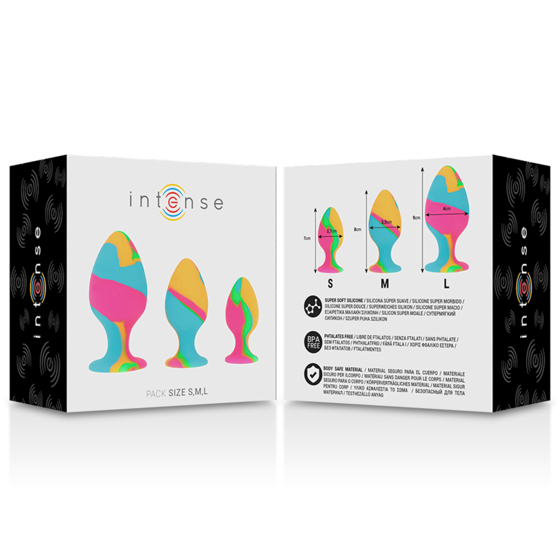 INTENSE Silikon Analplug Set – Mehrfarbig & Ergonomisch | Secret Pulse – Sextoy-Set Bild 8