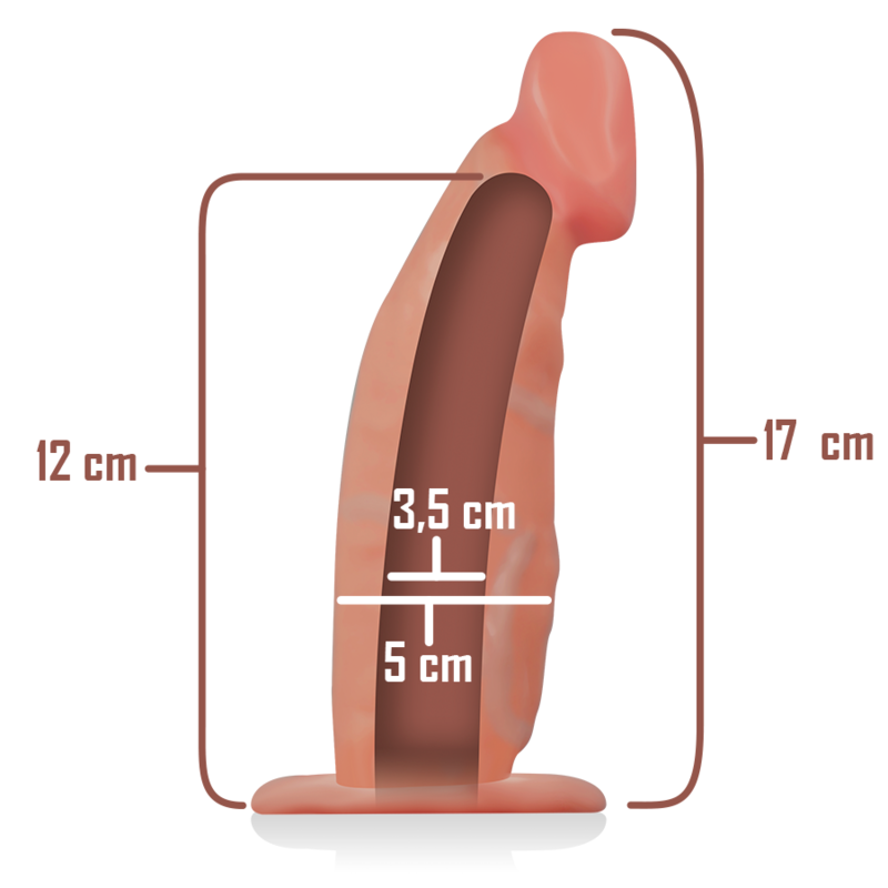 INTENSE - HOHLGESCHIRR MIT DILDO 18 X 3,5 CM – Dildo Bild 8