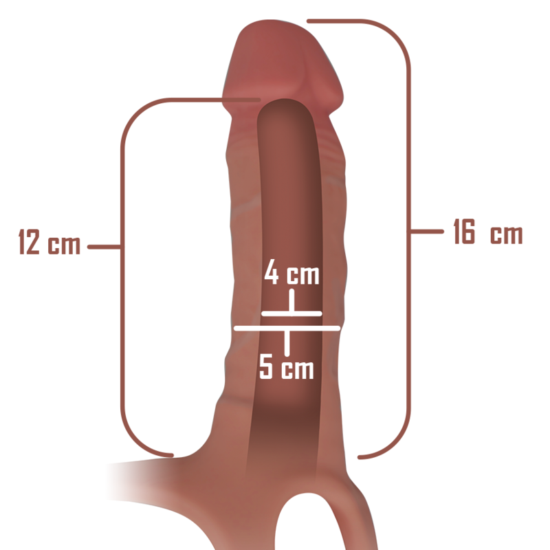 INTENSE - HOHLGESCHIRR MIT SILIKON-DILDO 16 X 3,5 CM – Dildo Bild 7
