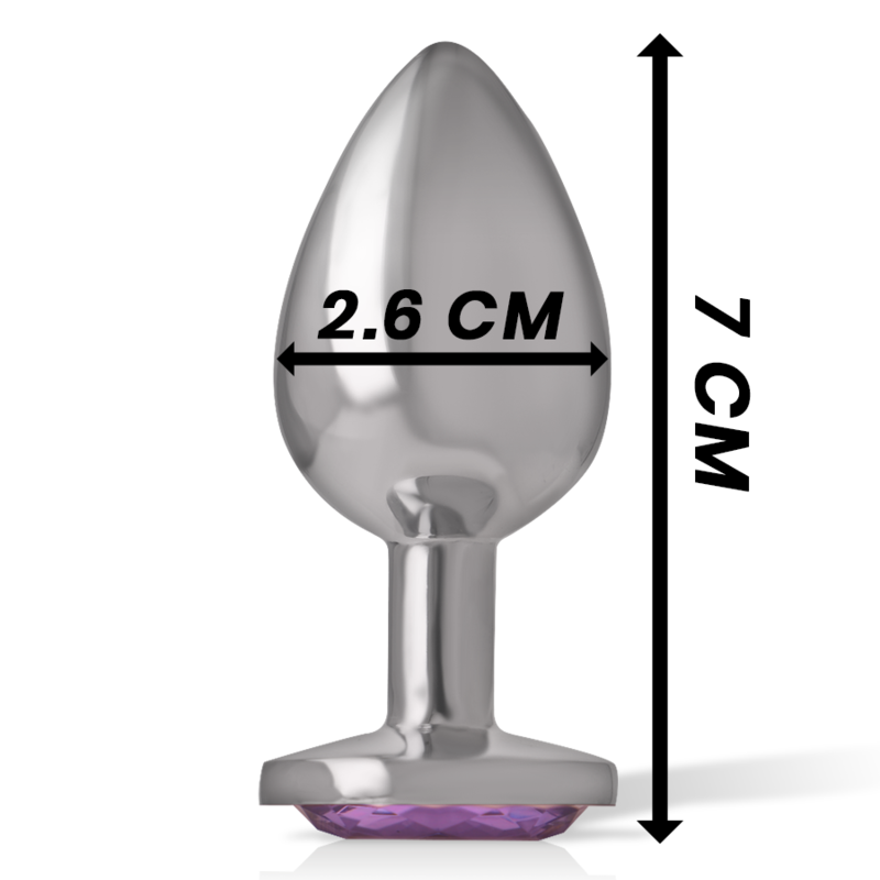 INTENSE Analplug Metall S – Violetter Kristall & Luxuriös | Secret Pulse – Analplug Bild 7