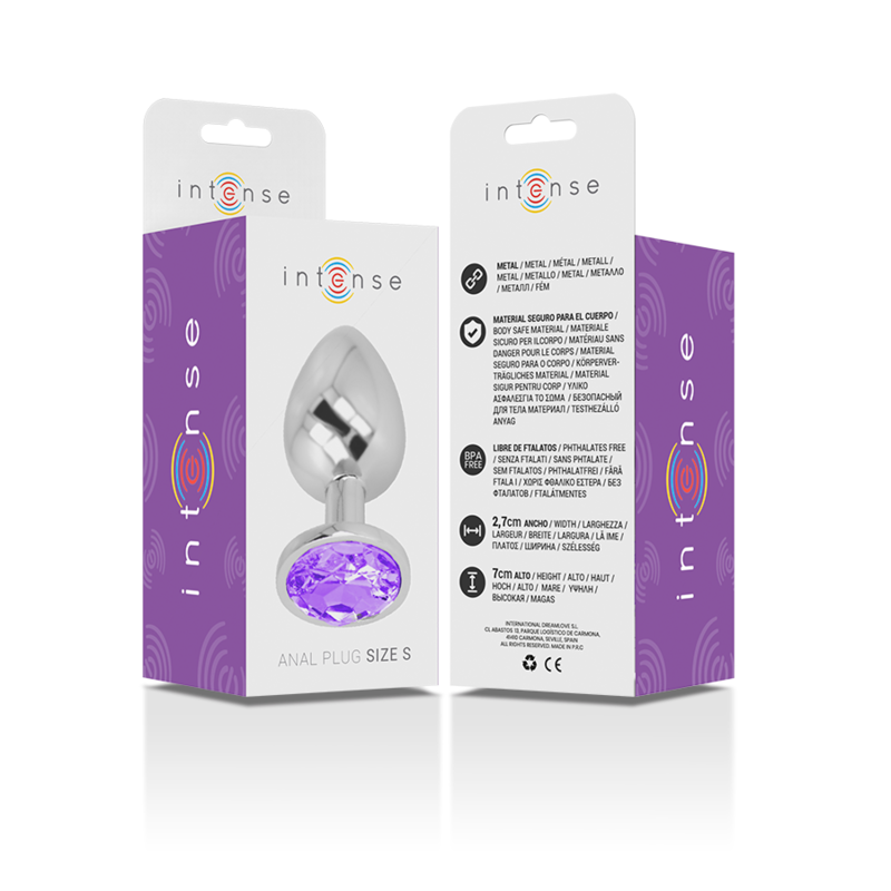 INTENSE Analplug Metall S – Violetter Kristall & Luxuriös | Secret Pulse – Analplug Bild 12