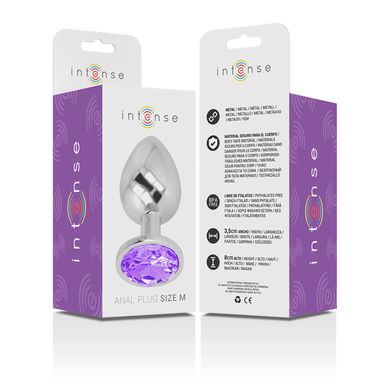 INTENSE Analplug Metall M – Violetter Kristall & Luxusdesign | Secret Pulse – Analplug Bild 11