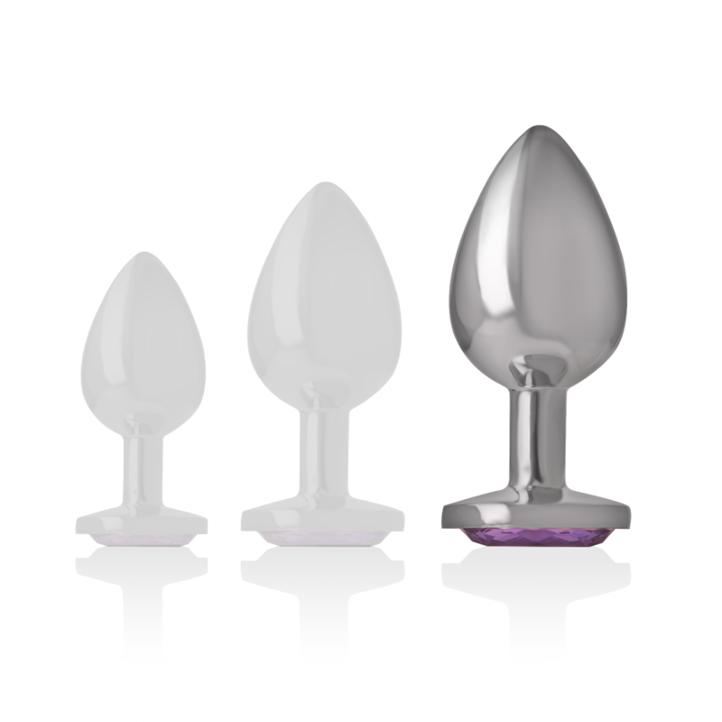 INTENSE - ANALPLUG AUS ALUMINIUMMETALL MIT VIOLETTEM KRISTALL, GRÖSSE L – Analplug Bild 9