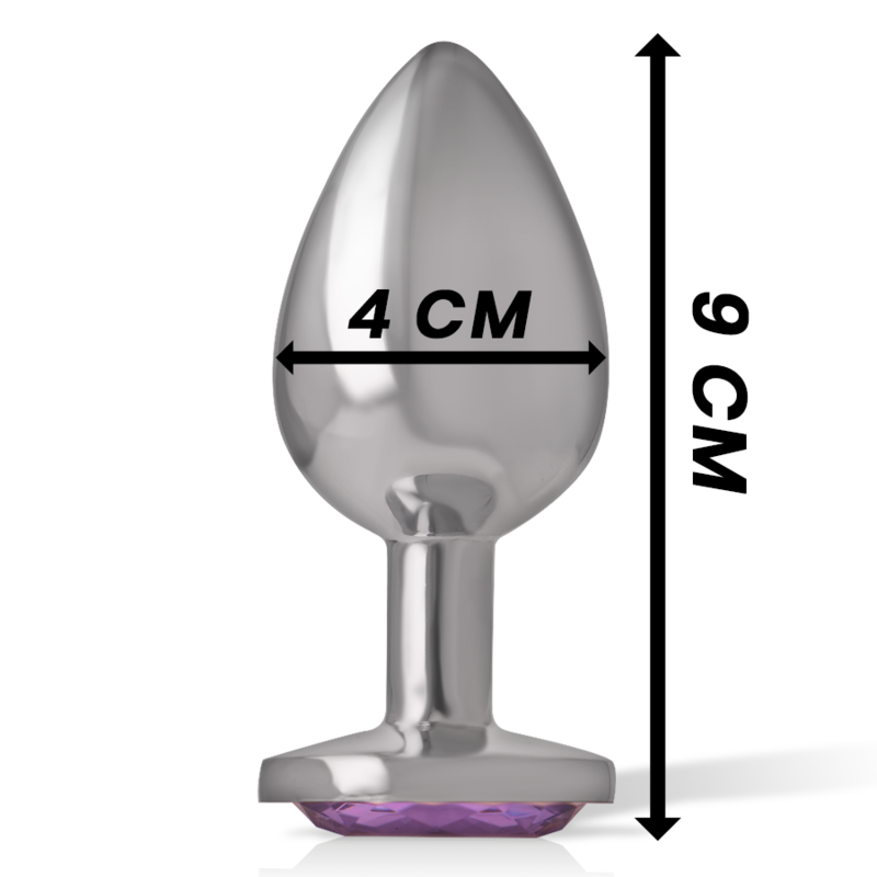 INTENSE - ANALPLUG AUS ALUMINIUMMETALL MIT VIOLETTEM KRISTALL, GRÖSSE L – Analplug Bild 8