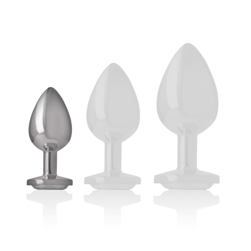 INTENSE - ANALPLUG AUS ALUMINIU MMETALL MIT SILBERNEM KRISTALL, GRÖSSE S – Analplug Bild 6