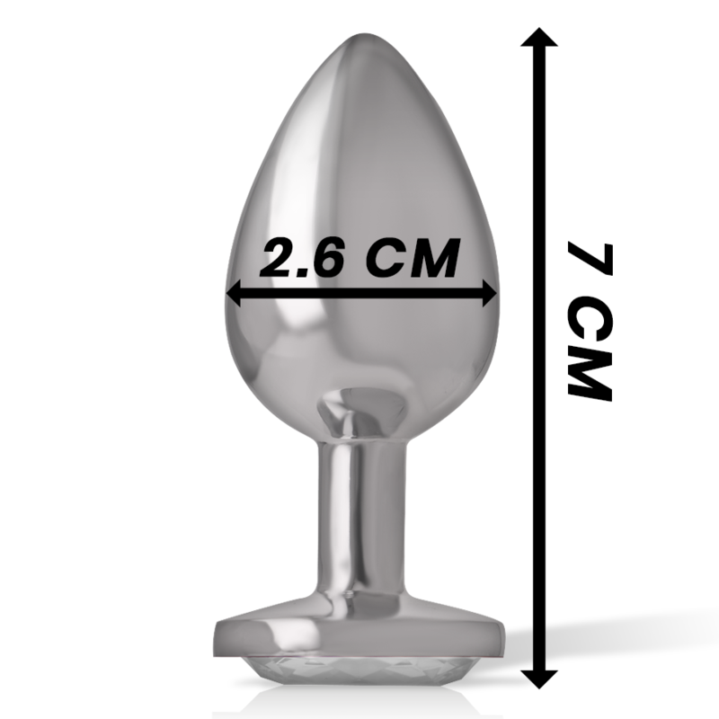 INTENSE - ANALPLUG AUS ALUMINIU MMETALL MIT SILBERNEM KRISTALL, GRÖSSE S – Analplug Bild 11