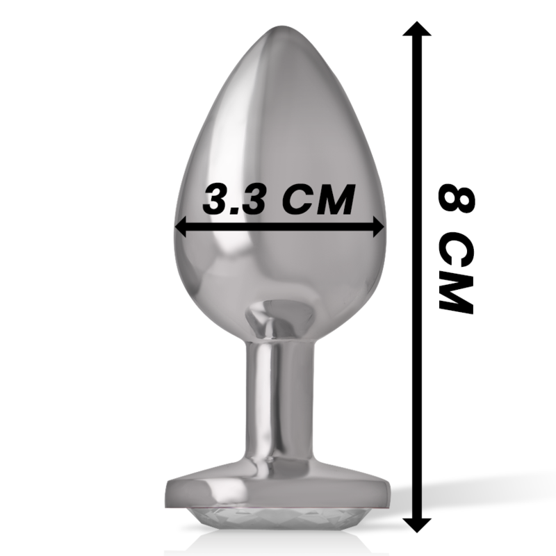 INTENSE - ALUMINIUM-METALL-ANALSPLUG MIT SILBERNEM KRISTALL, GRÖSSE M – Analplug Bild 11