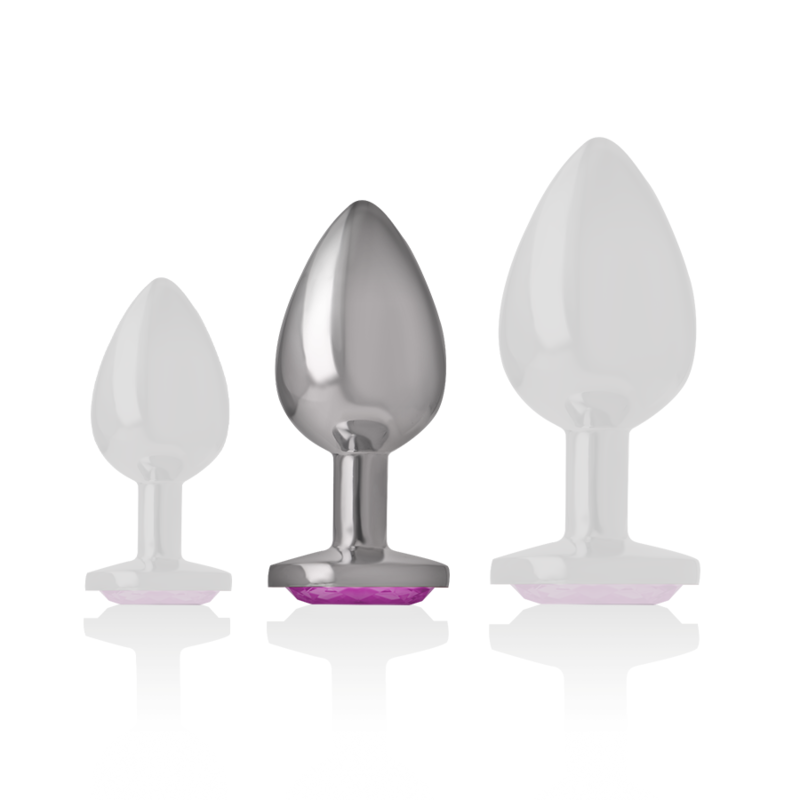 INTENSE - ANALPLUG AUS ALUMINIUMMETALL MIT ROSA KRISTALL, GRÖSSE M – Analplug Bild 10