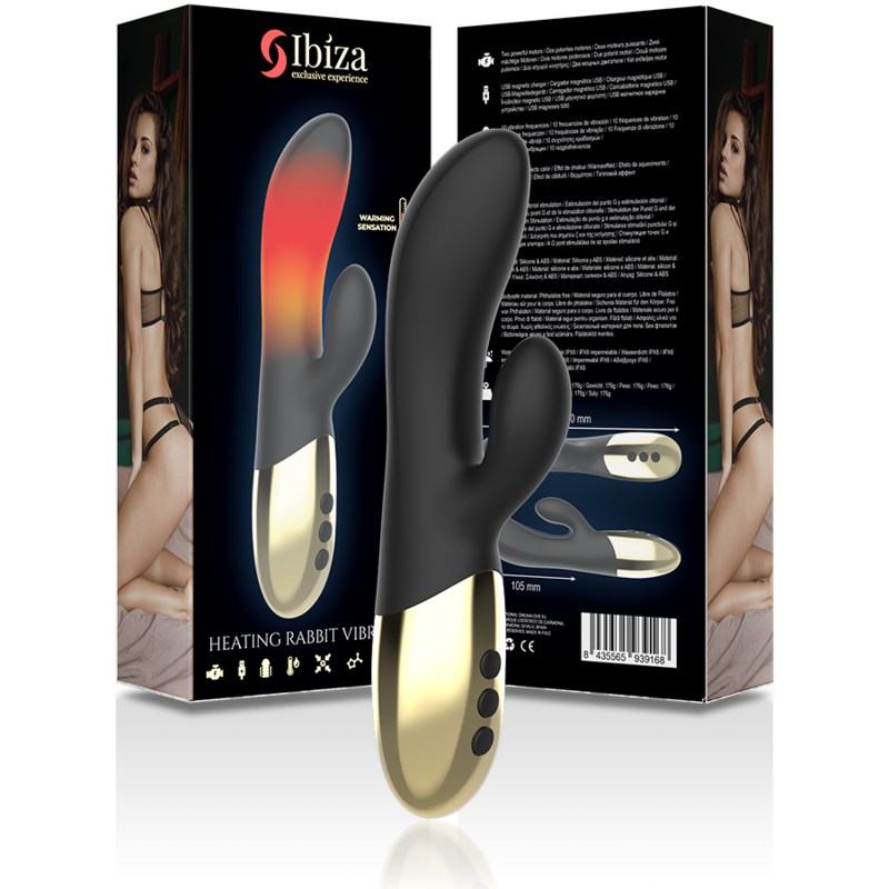 IBIZA Heizkaninchenvibrator – 2 Motoren, 10 Vibrationsmodi, Wärmefunktion, USB, IPX6 – Vibrator Bild 18