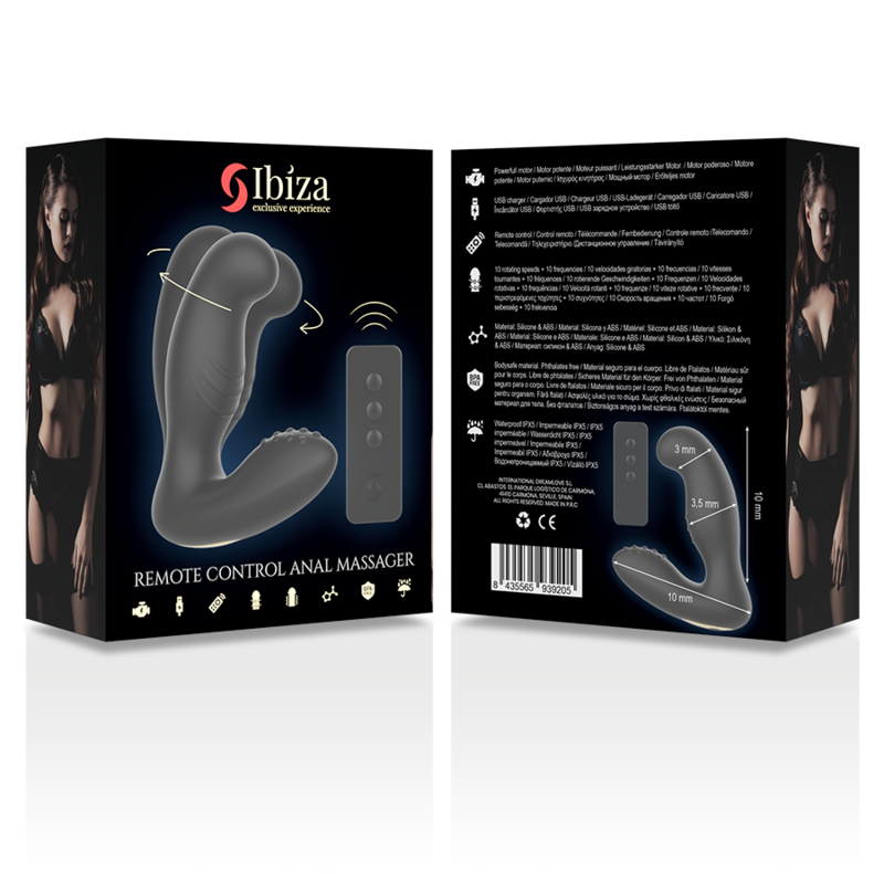 IBIZA - ANALMASSAGER MIT FERNBEDIENUNG 10 x 3,5 CM – Anal-Toy Bild 19