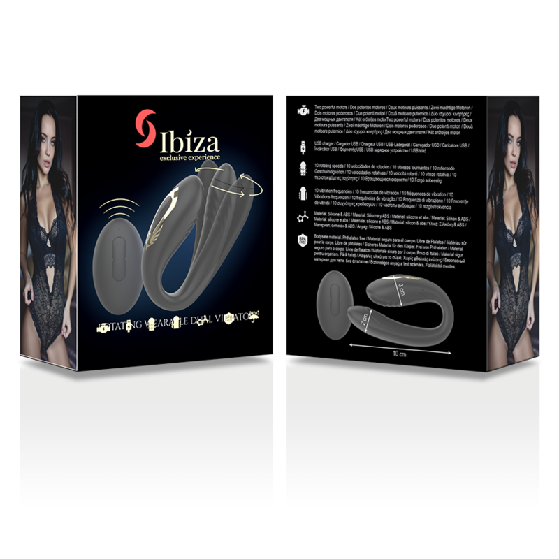 IBIZA Rotierender Doppelmotor-Vibrator – 10 Wave- & 10 Vibrationsmodi, USB, Silikon – Vibrator Bild 13