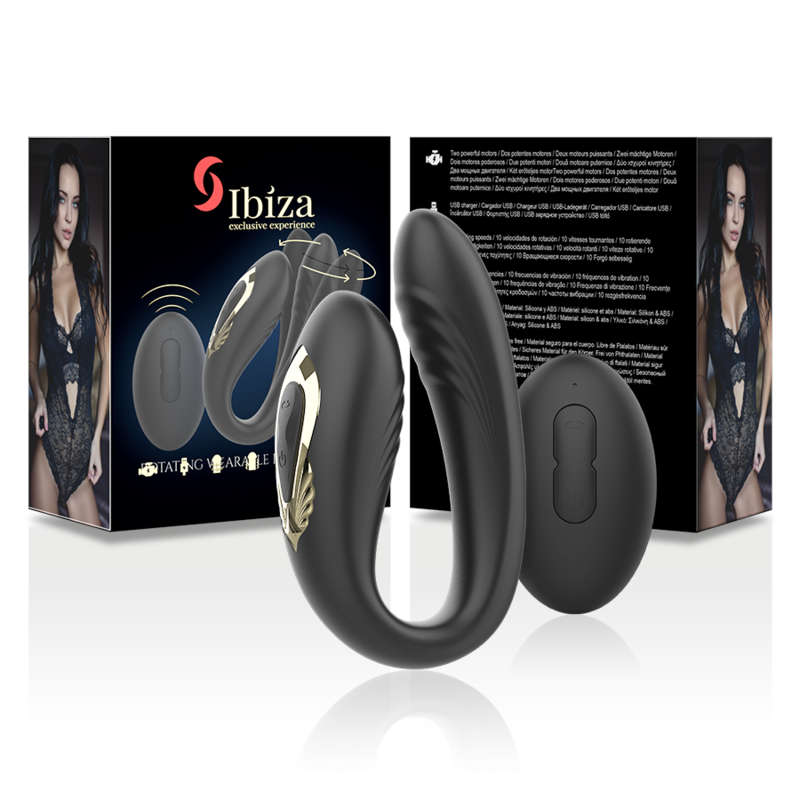 IBIZA Rotierender Doppelmotor-Vibrator – 10 Wave- & 10 Vibrationsmodi, USB, Silikon – Vibrator Bild 12