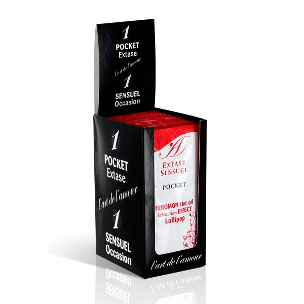EXTASE Sensual Massageöl Lollipop 10 ml – Wärmeeffekt & Pheromone für intime Momente Produktansicht und Details