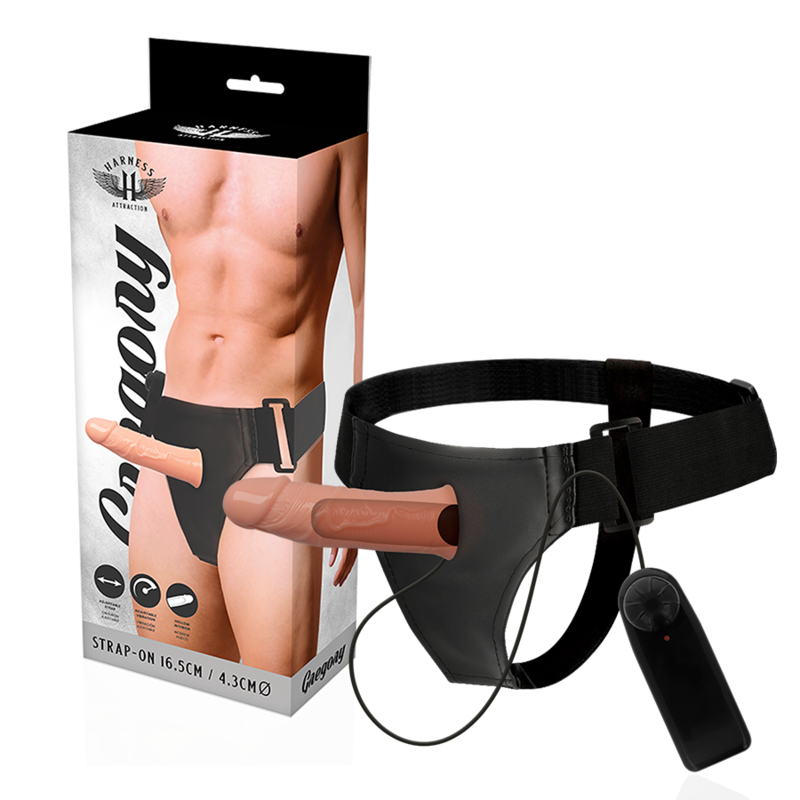HARNESS ATTRACTION - GREGORY HOLLOW RNES MIT VIBRATOR 16.5 CM -O- 4.3 CM Vibrator diskret online kaufen
