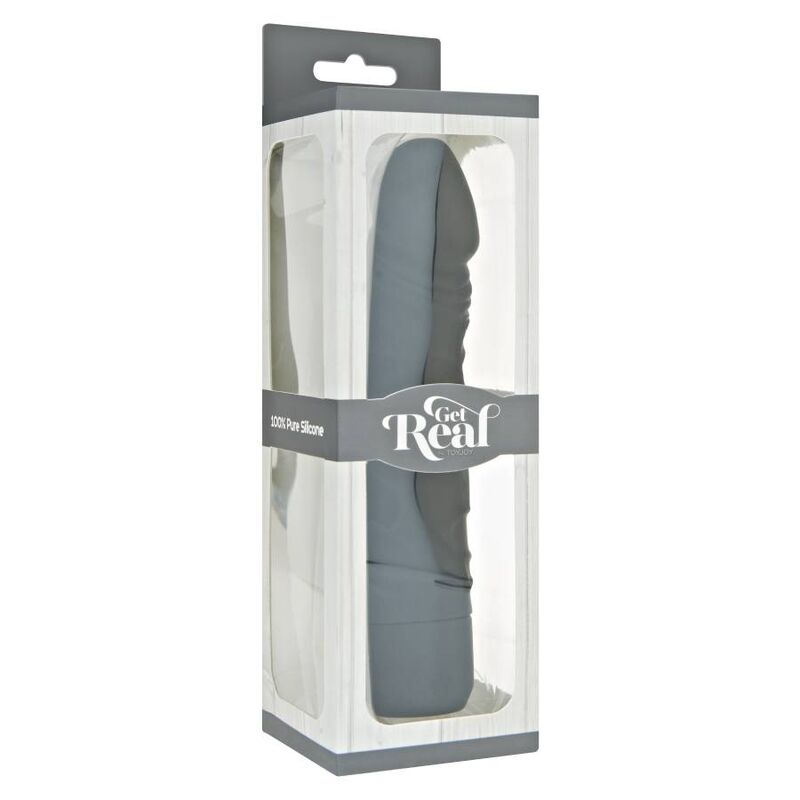 GET REAL - KLASSISCHER ORIGINAL SCHWARZER VIBRATOR hochwertiges Sextoy bei Secret Pulse