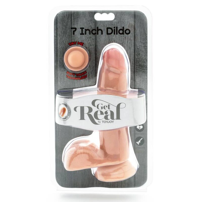GET REAL - DUAL DENSITY DILDO 12 CM BALLS SKIN Dildo diskret online kaufen