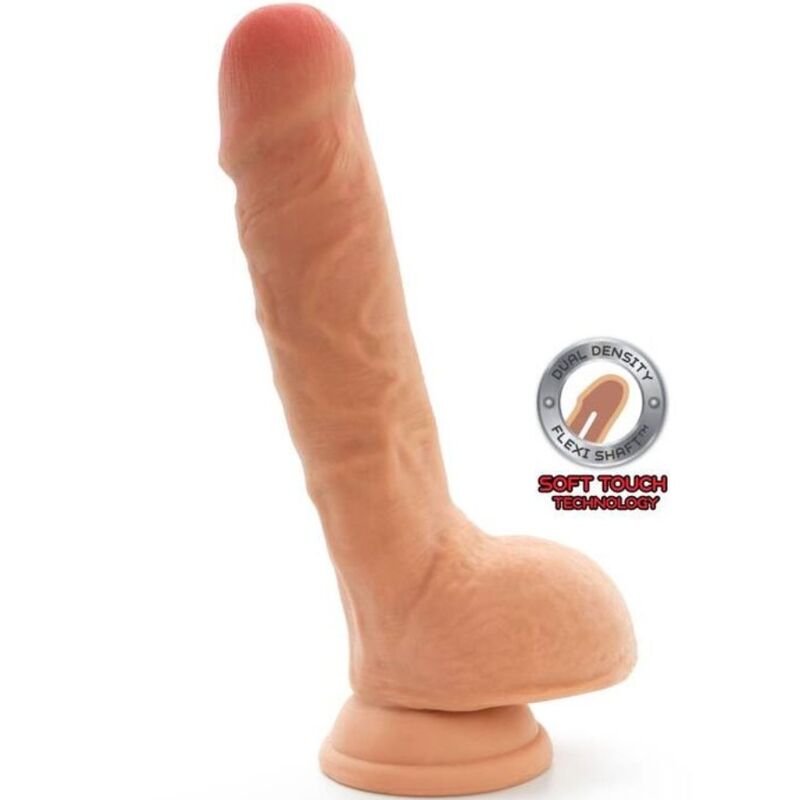 GET REAL - DUAL DENSITY DILDO 18 CM EIERHAUT Dildo diskret online kaufen