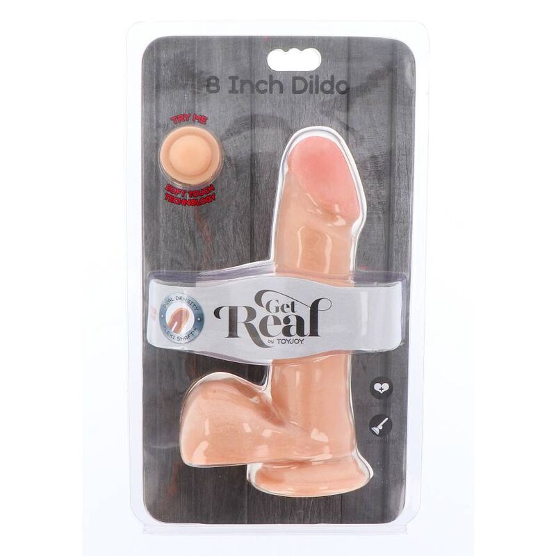GET REAL - DUAL DENSITY DILDO 18 CM EIERHAUT hochwertiges Intimtoy