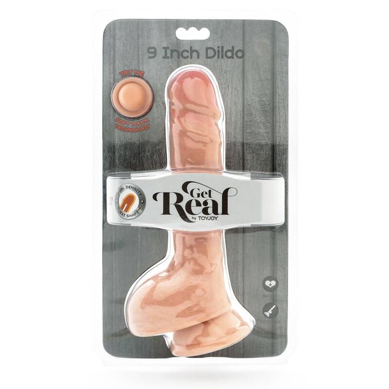 GET REAL - DUAL DENSITY DILDO 25,5 CM HOLEN HAUT hochwertiges Intimtoy