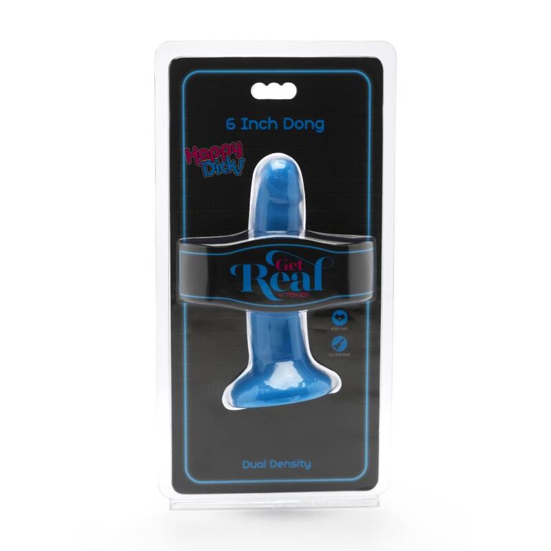 GET REAL - HAPPY DICKS DONG 12 CM BLAU – Erotik-Zubehör Bild 4