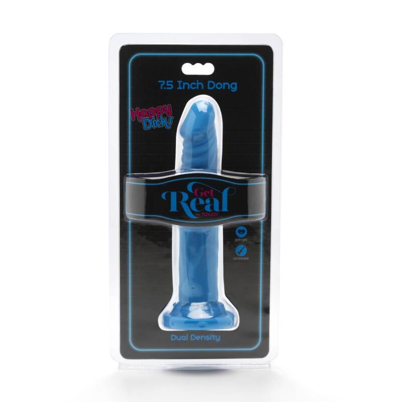GET REAL - HAPPY DICKS DONG 19 CM BLAU – Erotik-Zubehör Bild 4