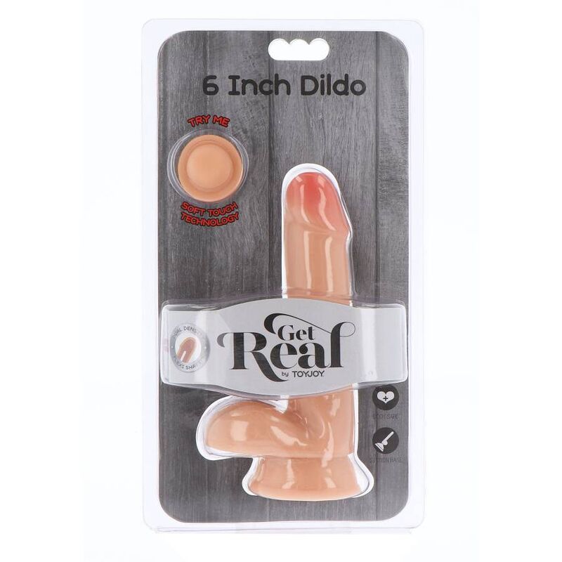 GET REAL - DUAL DENSITY DILDO 17 CM EIERHAUT bei Secret Pulse im Erotikshop