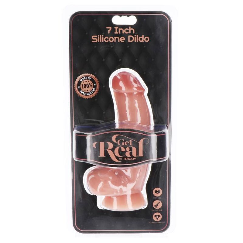 GET REAL - SILIKONDILDO 18 CM MIT KUGELN HAUT bei Secret Pulse im Erotikshop