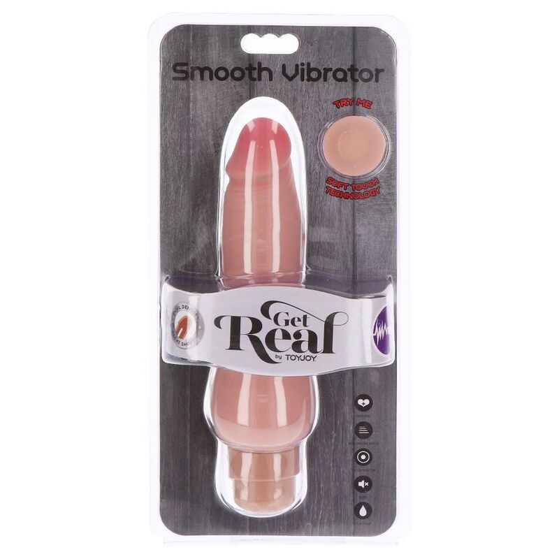 GET REAL - GLATTE VIBRATORHAUT MIT DUAL DICHTE für intensive Stimulation und Self-Love