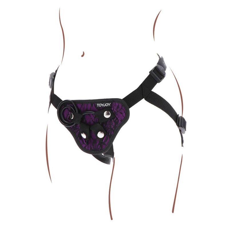 GET REAL - STRAP-ON-SPITZENGESCHIRR LILA – Strap-On Dildo Bild 9
