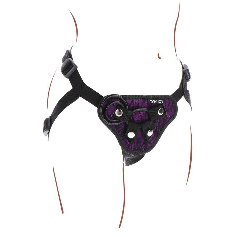 GET REAL - STRAP-ON-SPITZENGESCHIRR LILA – Strap-On Dildo Bild 12