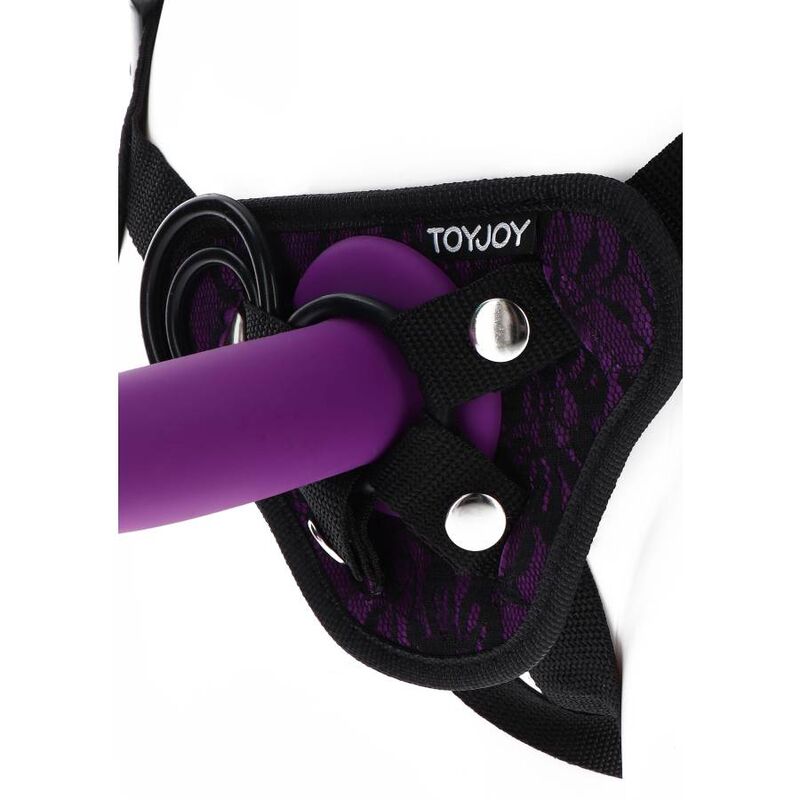 GET REAL - STRAP-ON-SPITZENGESCHIRR LILA – Strap-On Dildo Bild 5