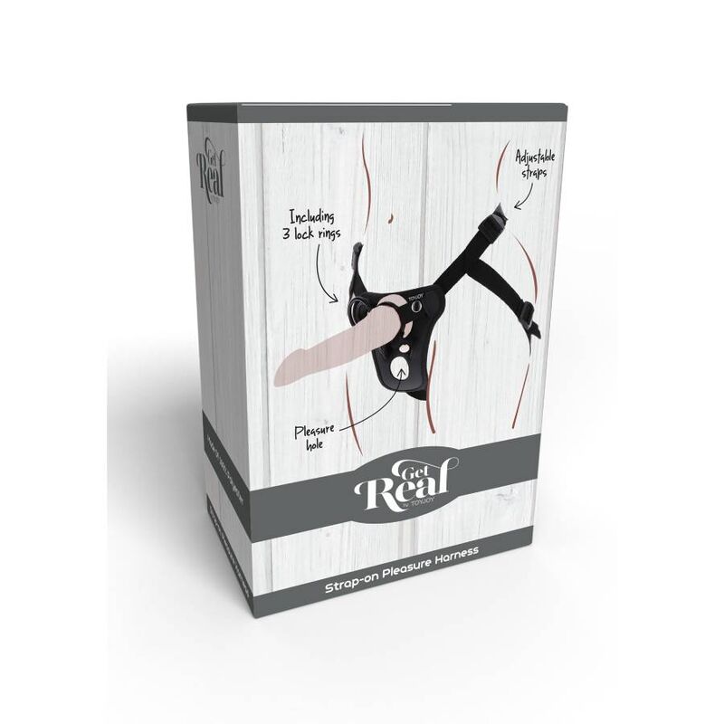 GET REAL - STRAP-ON-VERGNÜGUNGSGESCHIRR SCHWARZ – Strap-On Dildo Bild 18