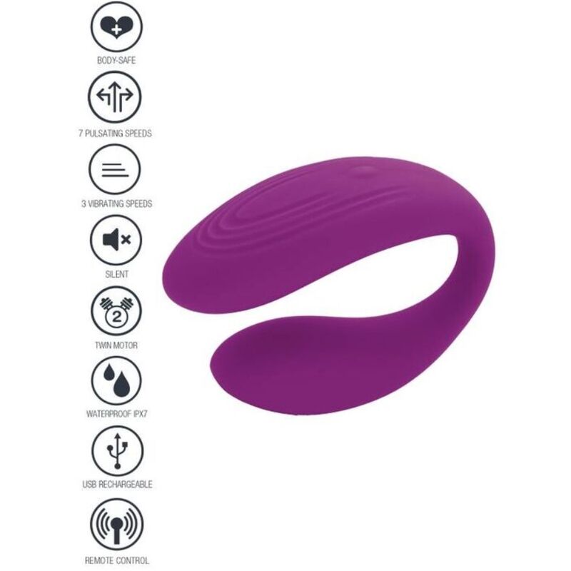 Xocoon Bound Love Couples Vibrator – Lila, Fernbedienung, Ergonomisch, Für Paare & Solo – Vibrator Bild 1
