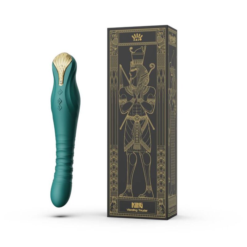 ZALO™ King Thruster Grün – Stoß- und Vibrations-Sexmaschine für intensives Vergnügen – Vibrator Bild 18