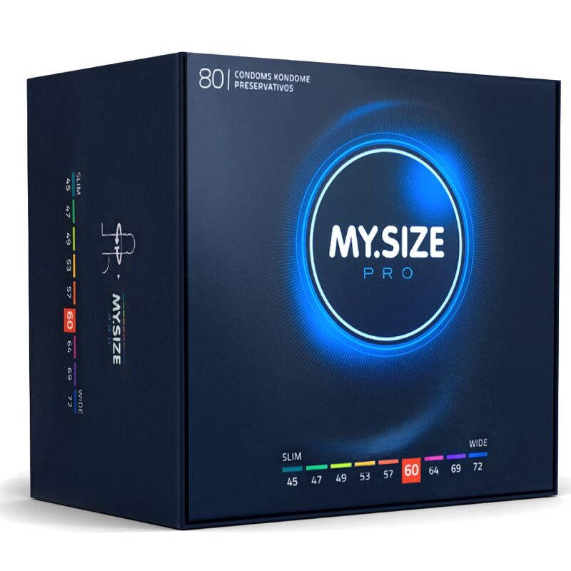 My Size Pro Kondome 60 mm – 80er-Pack, komfortable Passform & ultradünn für Schutz und angenehmes Gefühl