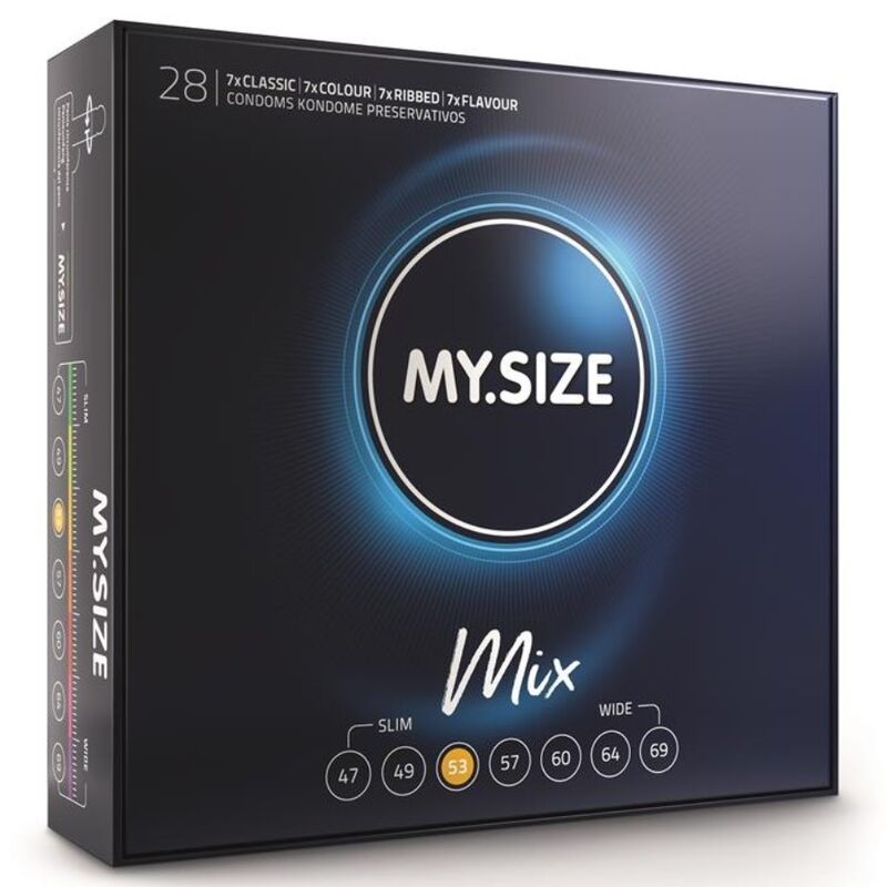 MY SIZE - MIX KONDOME 53 MM 28 EINHEITEN für Schutz und angenehmes Gefühl