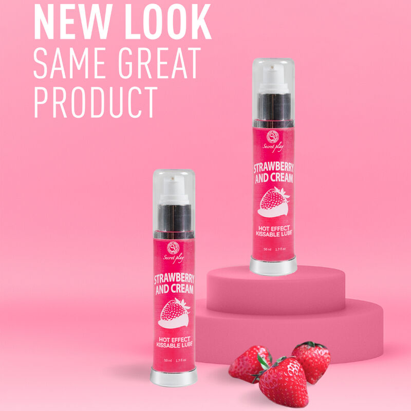 SECRETPLAY - SCHMIERMITTEL 2-1 WÄRMEEFFEKT ERDBEERE & CREME 50 ML bei Secret Pulse im Erotikshop