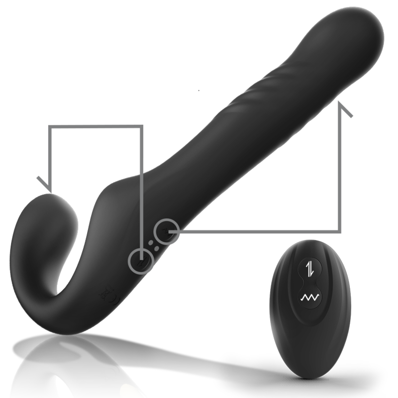 IBIZA - TRGERLOSER VIBRATOR MIT FERNBEDIENUNG UP & DOWN – Vibrator Bild 5