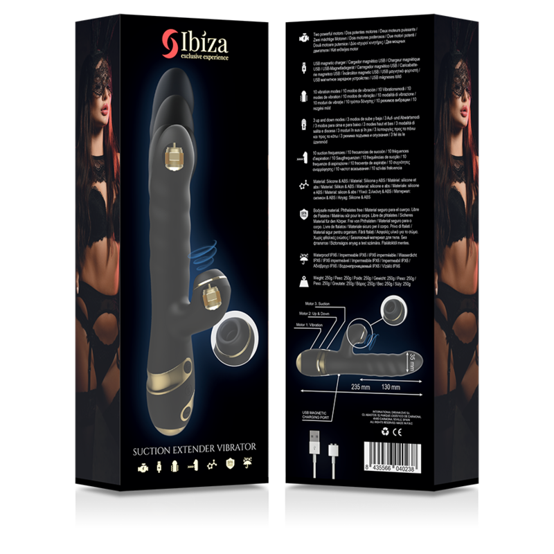 IBIZA™ Up & Down Vibrator mit Klitoris-Saugung – 10 Vibrations- & Saugmodi, Wasserdicht – Klitorisstimulator Bild 12