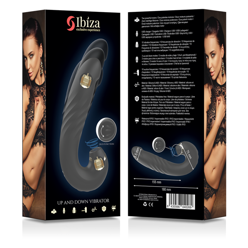 IBIZA - CLIP UP & DOWN + VIBRATOR + KLITORIS-SAUGUNG – Klitorisstimulator Bild 17