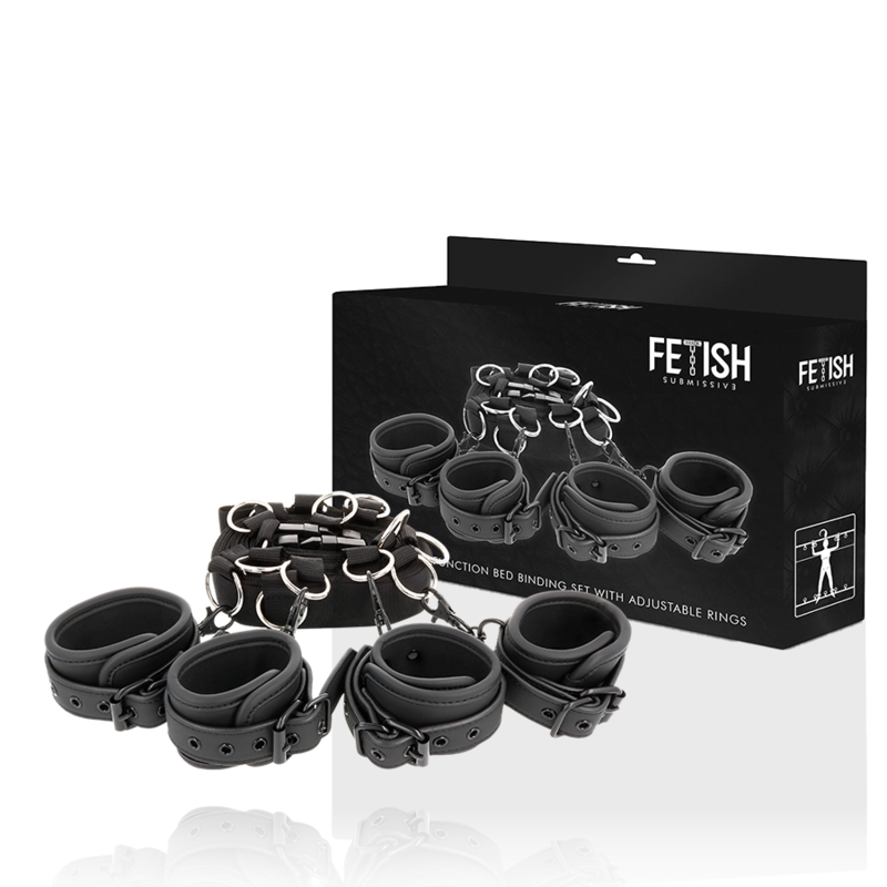 FETISH SUBMISSIVE - LUXUS-BETTBAND-SET MIT NOPRENE-FUTTER Detailansicht bei Secret Pulse