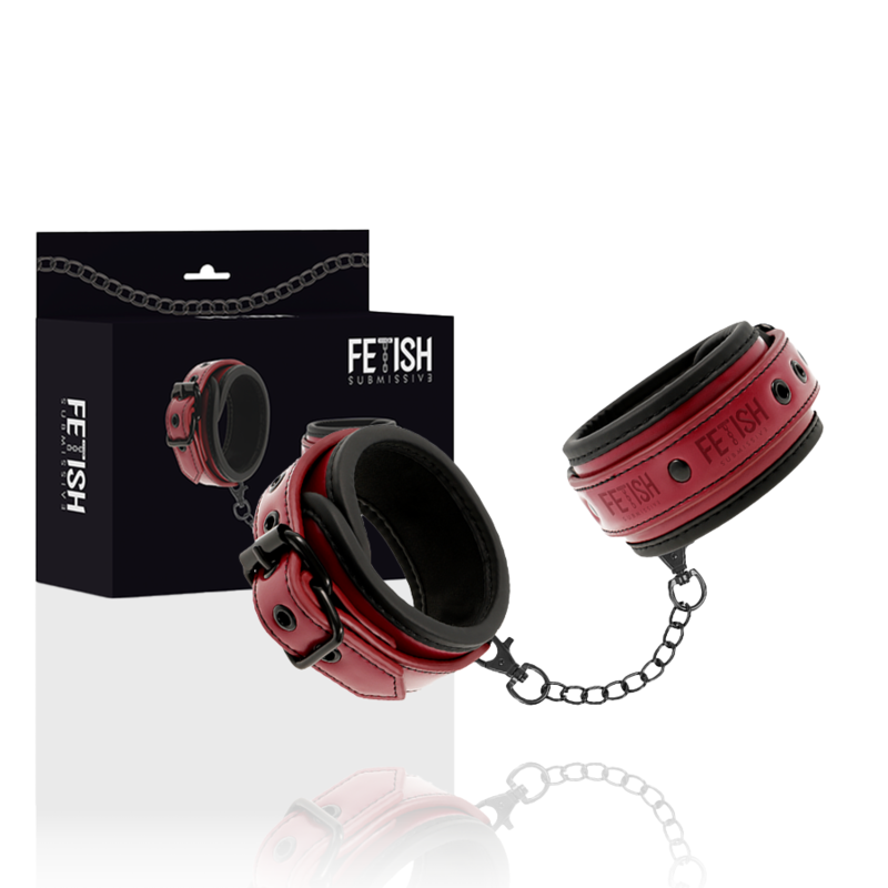 Fetish Submissive Dark Room Handschellen – Veganes Leder, Neoprenfutter, Verstellbar Produktansicht und Details