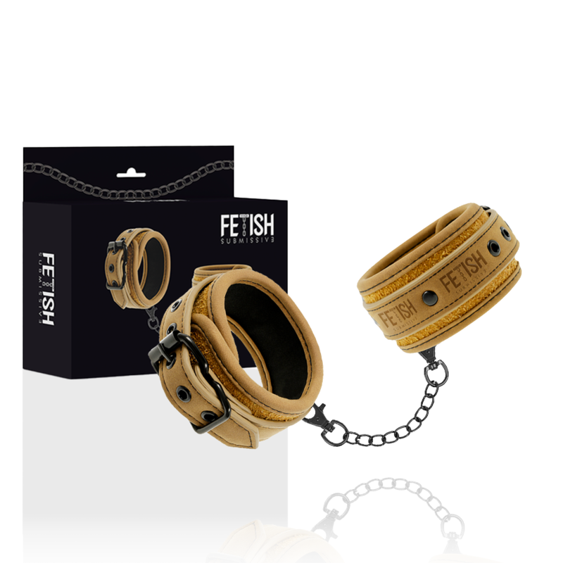 FETISH SUBMISSIVE Origen Vegane Lederhandschellen – Komfortable BDSM-Fesseln mit Neopren | Secet Pulse Produktansicht und Details