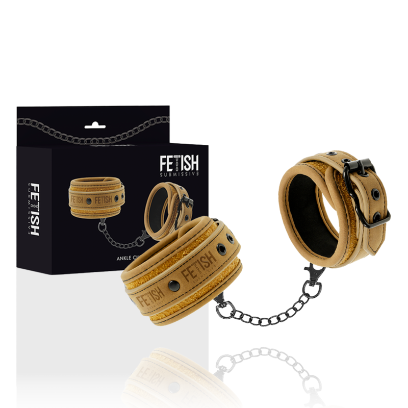 FETISH SUBMISSIVE Origen Fußmanschetten – Veganes Leder & Neopren für Bondage & BDSM | Secet Pulse Produktansicht und Details