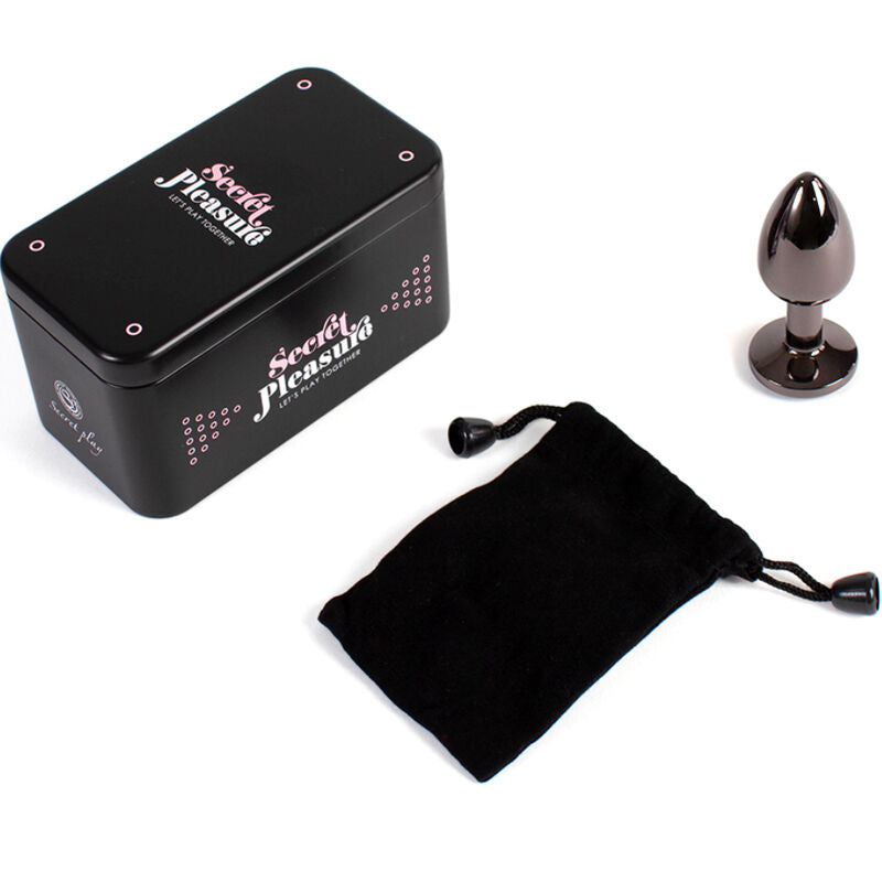 SECRETPLAY - GUNMETAL BUTT PLUG KLEINE GRÖSSE 7 CM Produktansicht und Details