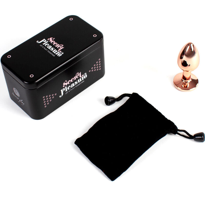 SECRETPLAY - METALL-BUTT-PLUG ROSÉGOLD, KLEINE GRÖSSE 7 CM Produktansicht und Details