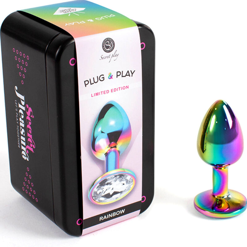 SECRETPLAY - BUTT PLUG AUS METALL REGENBOGEN, KLEINE GRÖSSE 7 CM bei Secret Pulse im Erotikshop