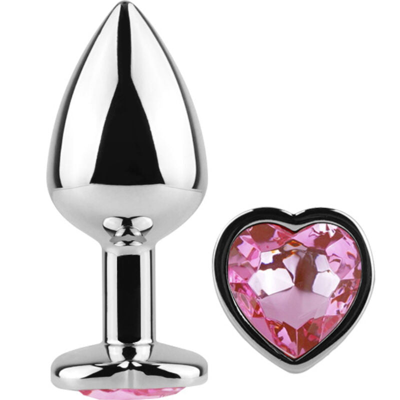 SECRETPLAY - BUTT PLUG AUS METALL FUCHSIA HERZ KLEINE GRÖSSE 7 CM Analplug diskret online kaufen