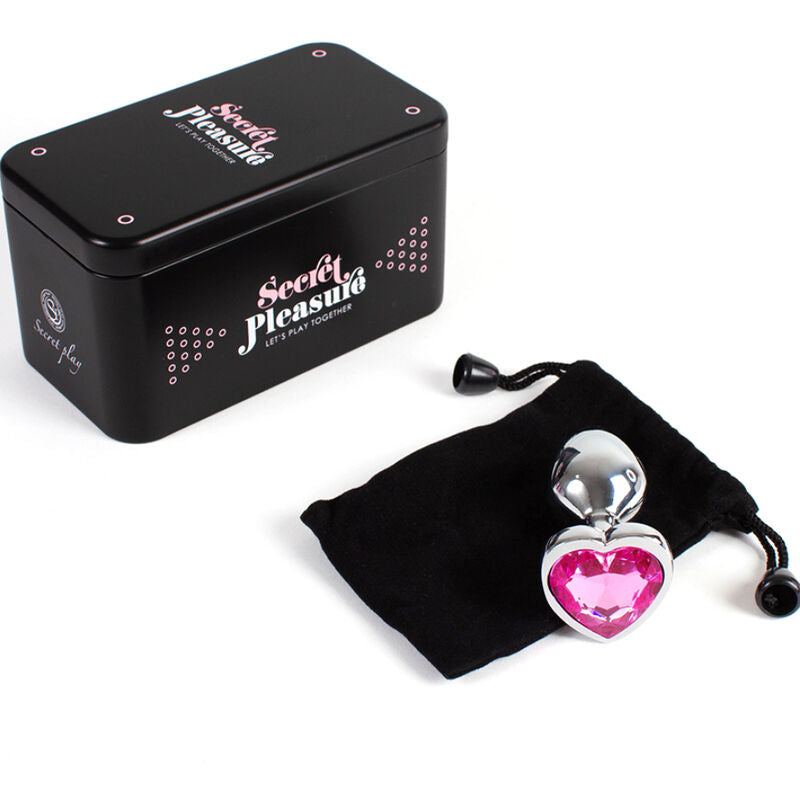 SECRETPLAY - BUTT PLUG AUS METALL FUCHSIA HERZ KLEINE GRÖSSE 7 CM Analplug diskret online kaufen
