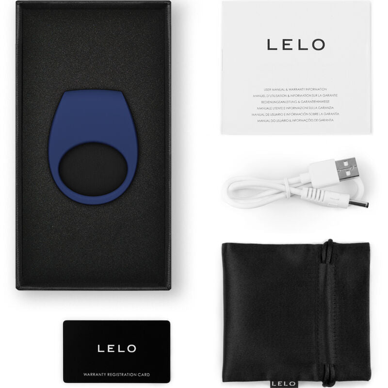 LELO - TOR 3 BLAUER VIBRATORRING Produktansicht und Details